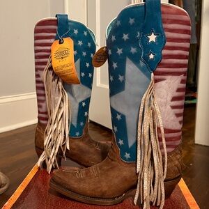 Corral Patriotic Fringe Cowboy Boots